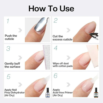 QAZIXU 1/2Pcs 15ml Nail Primer Nail Prep Dehydrator Base Primer Gel First Nails Gel for Manicure Tools Nail Art Design Tool
