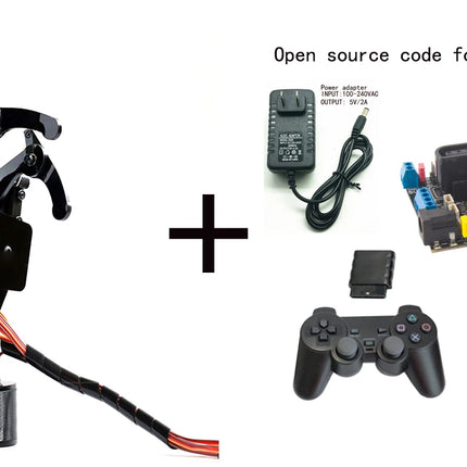 6 Dof Robotic Arm with 5 Dof Bionic Robot Hand Finger Claw for Arduino For Raspberry Pi 5 Kit Programmable Manipulator Project