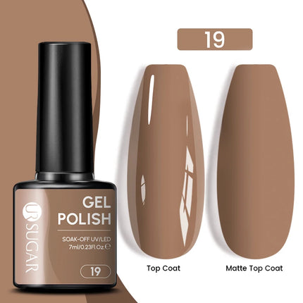UR SUGAR 7ML Autumn Nail Gel Brown Series All For Manicure Gel Nail Polish Semi Permanent Soak Off LED UV Nail Art Varnishes