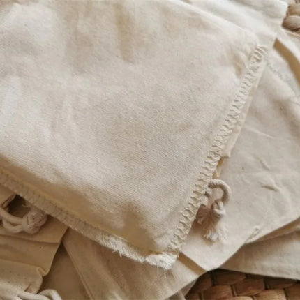 10/20/50 Pcs Dustproof Cotton Storage Bags Gift Fabric Package Plain Drawstring Pouches for Christmas Wedding Party Favors