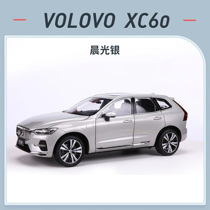 1/18 XC60 2022 SUV Diecast Alloy Car Model Toys Hobby kids gifts White/Silver/Gray Gift Collection Ornaments Display