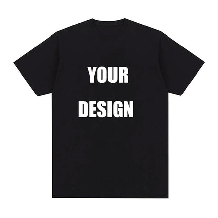 Unisex Cotton Tshirt Customized Printed Fashion T Shirt Harajuku Top DIY Your Like Photo or Logo T-shirt Fashion Custom Top