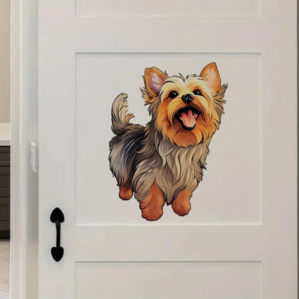 1pc Cute Yorkshire Terrier Sticker, Water-proof Home Wall Decal, Used for Wall, Bathroom, Cabinet, Door,Toilet, Car, Laptop