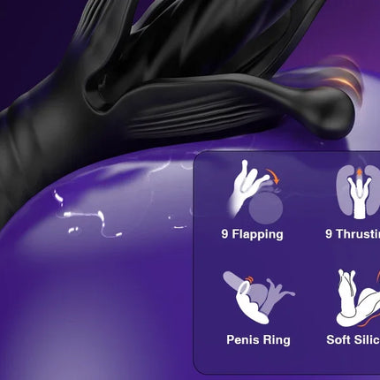 Prostate Massager Anal Plug with 9 Tension Shock Flapping Thrusting Vibrating Butt Plug APP Control Male Vibrator Adult Sex Toys