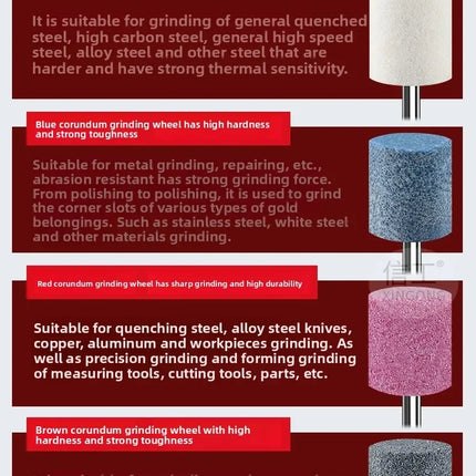 Small grinding wheel grinding head Blue corundum 3mm metal rust removal polishing electric grinding head