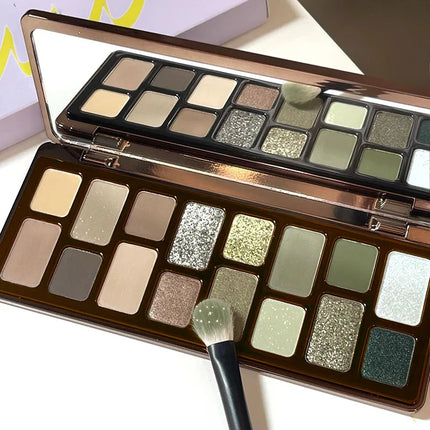 DIKALU 16 Color Eyeshadow Palette Professional Women Makeup Long-Lasting Pearly Shiny Pink Blue Green Eye Shadow Palette Glitter