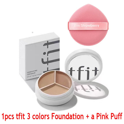 TFIT 3 Colors Concealer Palette Professional Makeup Face Eye Contour Face Spot Concealer Dark Circle Correcting Face Makeup