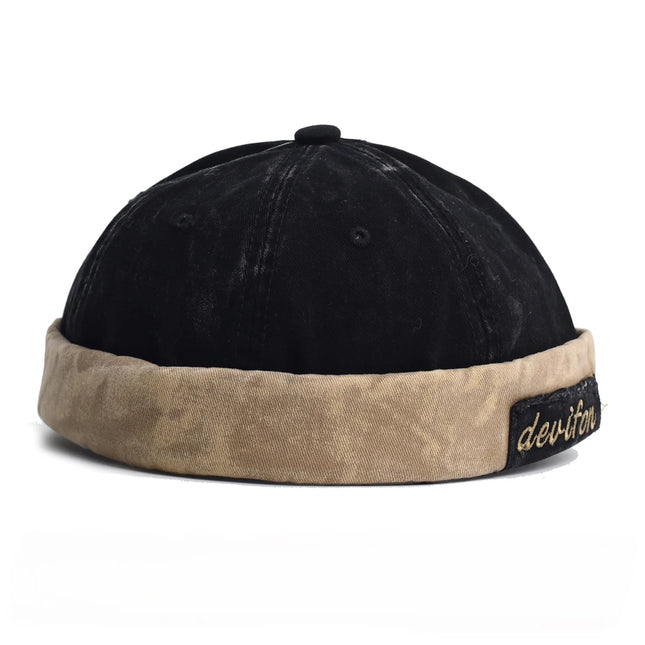 Washed Docker Beanie Brimless Cap Hat Without Visor Solid Color Retro Vintage Street Style Spring Autumn Outdoor Gorras