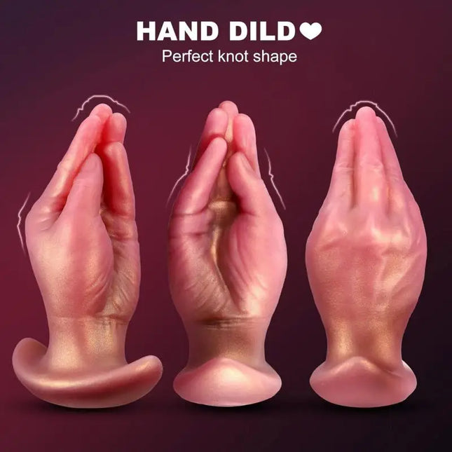 Realistic Hand Silicone Anal Plug Dildo With T-base Wearable Prostate Anal Trainer Sex Toys For Men Women Gay Penetration Anal