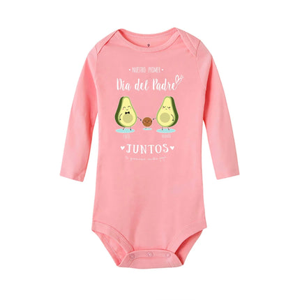 Our First Father's Day Together Infant Bodysuit Long Sleeve Crew Neck Romper Caaual Girl Boy Jumpsuit Fathers Day Best Gifts