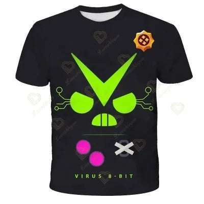 Japanese Anime Games T Shirt Women Men Kids Pullover Stars Gamer Mico Kit Larry & Lawrie Costume Clothing Age 4 7 8 10 11 12 13