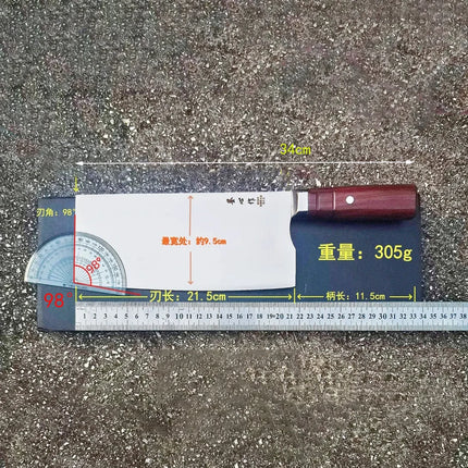 8.5 Inch Slicing Knife SG2 Powder High-Speed Steel Core 3-layer Clad Steel Blade Wood Handle Chef Cleaver Handmade Kitchen Knife