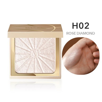 IMAGIC Brightening Highlighter&Cheek Blush Palette Professional Brighten 8-Color Repair Smooth Oil-Control Natural Pressed Makeu
