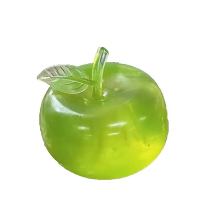 Green Apple Slushie Squishy Fidget Toy Crunchy Moldable Non-Bounce Sensory Stress Reliever Medium Grip Strength Slow Rising Gift