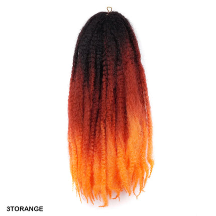 Crochet Hair Short Curly Fluffy Marley Twist Braiding Hair Synthetic Braids Hair Extensions Afro Black Hairstyle For Ladies