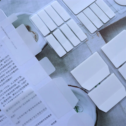 Transparent Sticky Notes Self -Adhesive Book Marker Stickers Annotation Tabs Paper Stationery School Office Supplies