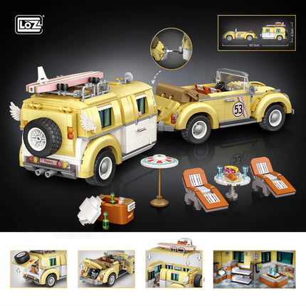 LOZ Beetle Station Wagon RV Small particle 2228PCS creative children's adult building blocks educational toy