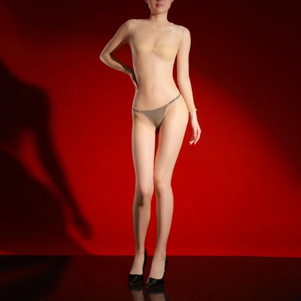 100kg Large Size Oil Shiny Full Bodystockings Sissy Couple Lingerie Onesie Sexy 3D Thin Sheer Seamless Pantyhose Night Clubwear