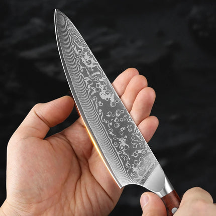 7PCS Chef Knife Set Kitchen Knife Set 67 Layers Damascus Steel Rosewood Handle 60HRC Sharpness Gift Box Kitchen Tool