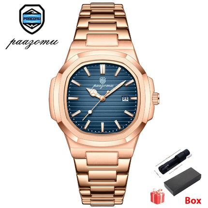 2025 New For Men Fashion Brand Male Watch Waterproof Luminous Stainless Steel Watches  Date Week Casual Quartz Men's Clock Reloj