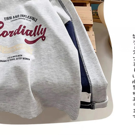 Spring Children Boys Long Sleeves YBFSKID Spliced Letter Print Kids Baby Boys Undershirt Round Collar Casual Toddler Boy T-shirt