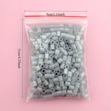 5mm 1000PCS Black, White, Gray, Transparent Color, Complementary Color Set, Hama Bead Iron Fuse Bead DIY Puzzle Pixel Art Gift