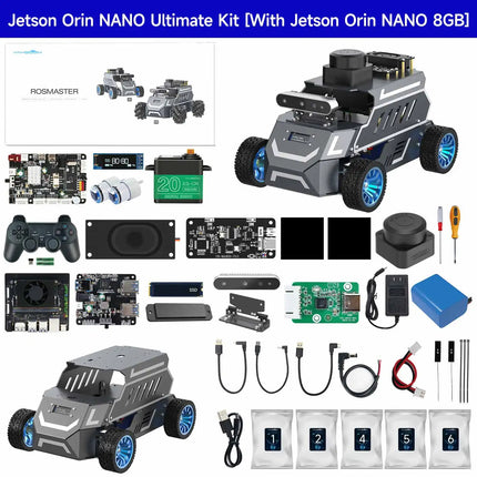 Yahboom ROSMASTER A1 AI Large Model ROS2 Robot Smart Car Kit Ackerman Structure Support RVIZ Simulation SLAM Mapping Navigation