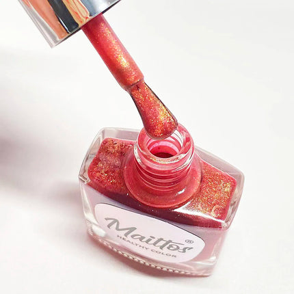 WA517 Bean paste 12ml No-bake Cat's Eye Water-based Nail Polish, Odorless, With magnet, dries quickly, No UV lamp needed, easy to remove