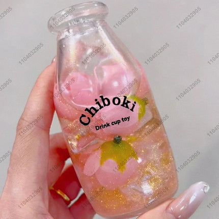 Boba Bottle Stress Ball Squishy Toy Water Bottle Fidget Toys ASMR Sensory Novelty Toys For Kids and Adults Anti Stress Relief