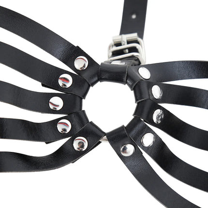 Passionate lingerie with cutouts, SM women's restraint garments, leather restraints, leather bras, and bondage sex toys