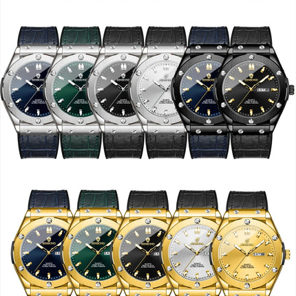 BINBOND Top Brand Business Classic Men's Watches Waterproof Date Week Luxurious Luminous Multifunction Fashion Male Quartz Watch