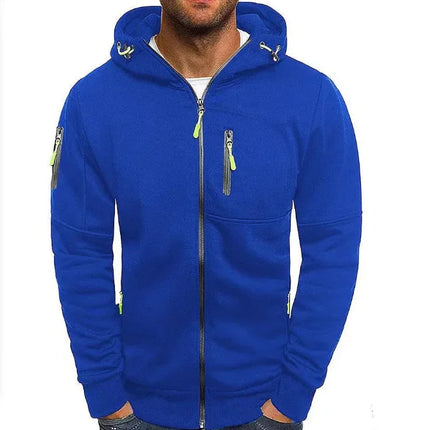 Men's Zip-Up Hoodie Jacket - Slim Fit Casual / Veste à Capuche Zippée Hommes - Coupe Ajustée Décontractée
