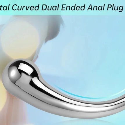 Double Ended Stainless Steel G Spot Wand Prostate Massage Stick Pure Metal Penis P-Spot Stimulator Anal Plug S&M anal dilator