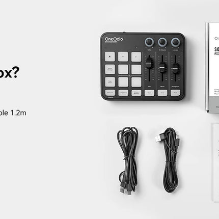 Oneodio Gaming Audio Mixer With XLR Microphone Interface 48V Phantom RGB Sound Card for Podcast/Live Streaming/PC Voice Changer