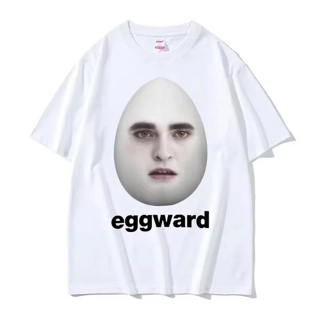 Hot Twilight Eggward Funny Meme T Shirt Edward Cullen Parody Humor T-shirt Men Women Casual Cotton Short Sleeve T-shirt Tops