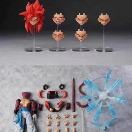 TonsenArttoys Kamione Studio SHF Gogeta SSJ4 Figure Dragon Ball GT Super Saiyan 4 Gogeta Anime Action Figures Kids Toys Gifts