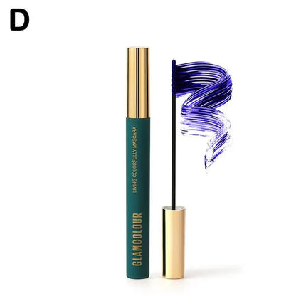 Mascara Long Lasting Waterproof Sweatproof Silk Fiber Thick Curling Eyelash Extension Volume Smudge-proof Quick Dry Non-blooming