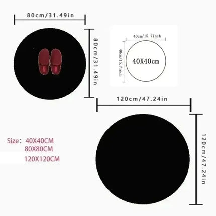Basketball Patterned Flannel Circular Printed Carpet Suitable for Living Room Bedroom Kitchen E-sports Room Absorbent and Carpet