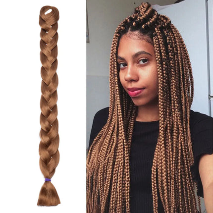 Snoilite Synthetic Jumbo Braiding Hair Extension 41Inch Long Hair Braids for DIY Box Twist Hair 165g/pcs Women Braiding Ponytail