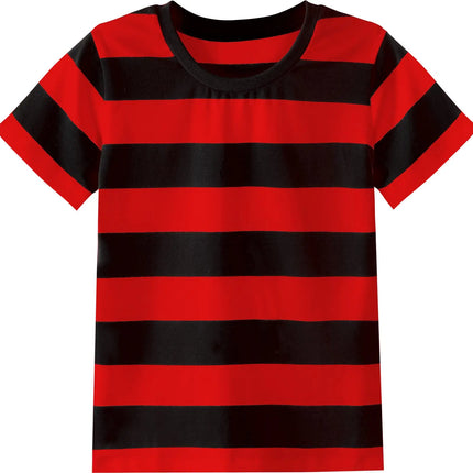 Kids Striped T-shirt Toddler T-shirt Boys Girls Cotton Short Sleeve Tops Children Summer Casual Tee Halloween Carnival Daily Wear