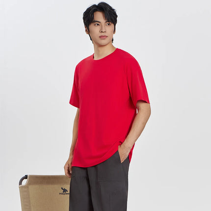 Unisex 100% Pure Cotton Solid Color Men's Summer Round Neck Short Sleeve T-Shirt 180g Cotton T-Shirt in 16 Colors