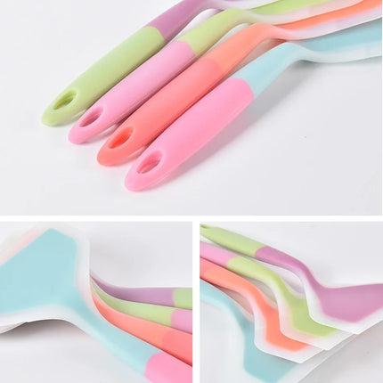 Silicone Spatula Cooking Utensils Beef Meat Egg Kitchen Scraper Wide Pizza Cooking Tools Shovel Non-stick Spatula Color Randomly