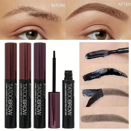 1PC Semi-Permanent Waterproof Transfer-Proof Eyebrow Gel Tint for Fuller Defined Brows Peel off Makeup