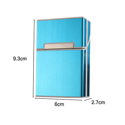 Aluminum Cigarette Case Portable 20 Cigarette Holder Stylish Metal Smoke Storage Box Container for Home & Business Use