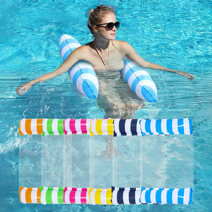 Water Hammock Foldable Lounge Chair,Suitable for Swimming Pool Parties and Beach Leisure Floating Beds with Net Backrest