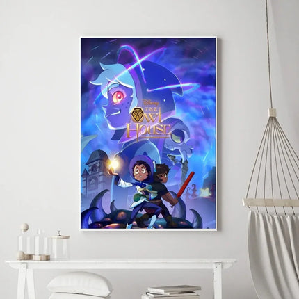 Cartoon The O-Owl House Poster Vintage Poster Prints Art Home Canvas Painting Bathroom Kitchen Bar Accessories Wall Sticker