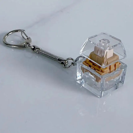 Crystal Keycap Keychain 1/2/3/4/9 Key Keyboard Fingertip Clicker Stress Relief Decompression Toy