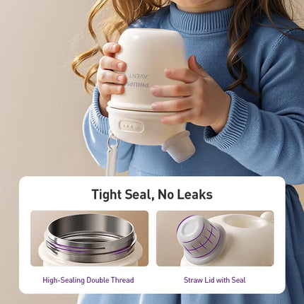 Philips Children's Insulated Cup 410ml kid's Insulated Cup Dual drinking design Double leak-proof protection 316 stainless steel
