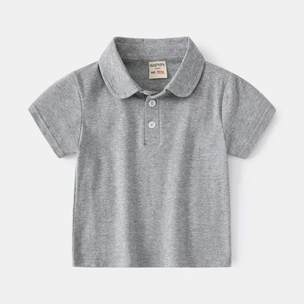 Basic Black Polo Shirts for Kids Boys Clothes Short Sleeve Toddler Girl T Shirt with Collar Simple Tshirt Baby Child Summer Tops