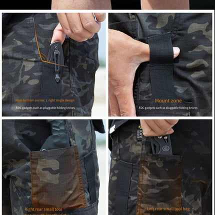 Camouflage Shorts Men's Summer Quick Drying Multi Pocket Military Pants Outdoor Hiking Fishing Shorts Men's Jogging Sports Pants